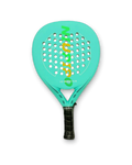 Niupipo carbon teardrop padel racket in mint, front view