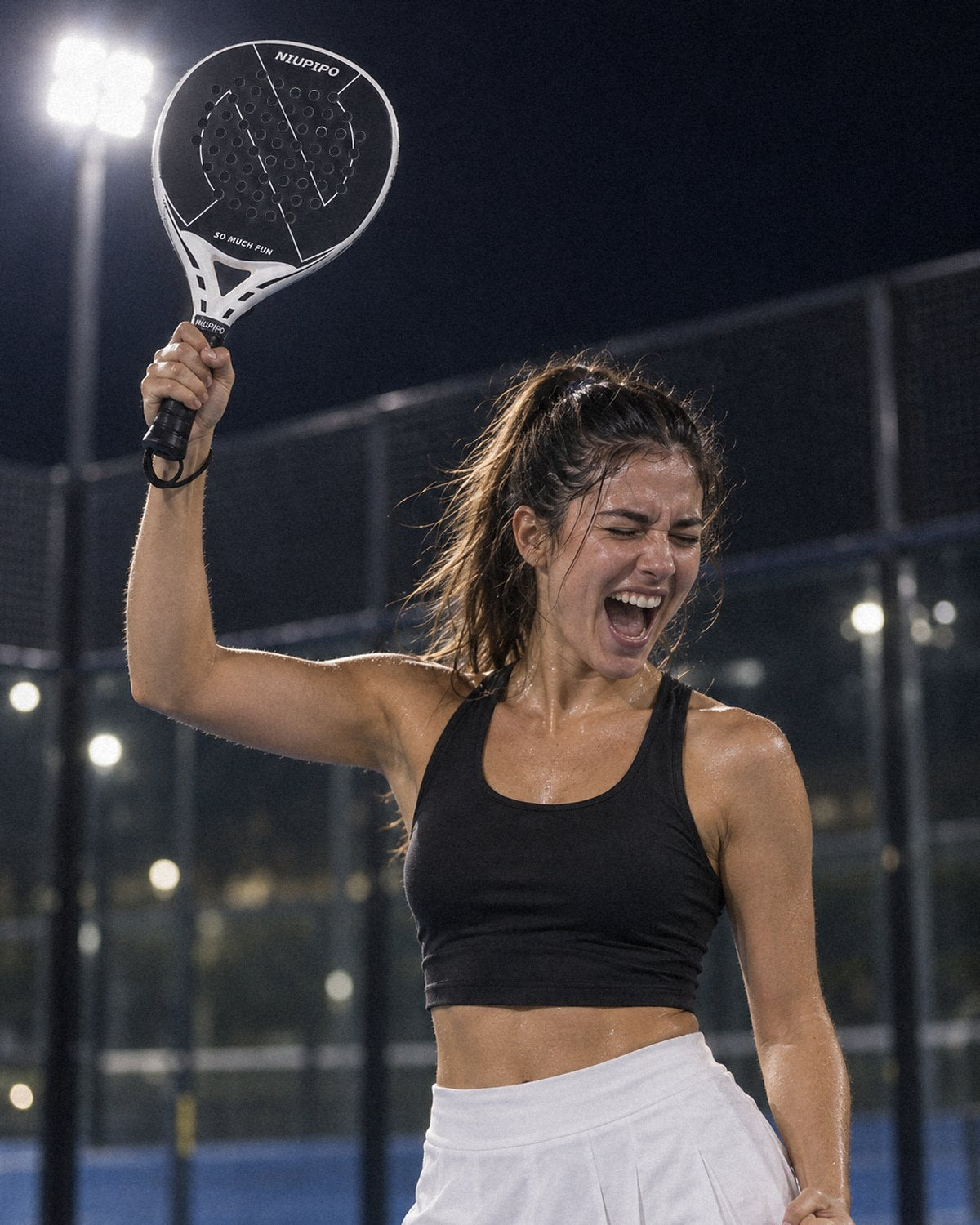 Niupipo Carbon Teardrop Padel Racket for Beginner to Intermediate